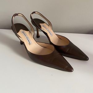 Brown Manolo Blahniks- size 38.5/8.5